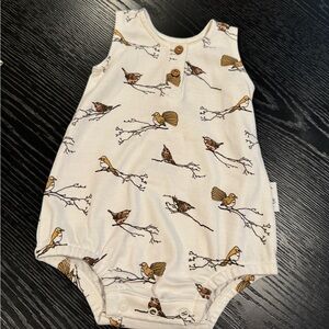 Bird Print Baby Romper
